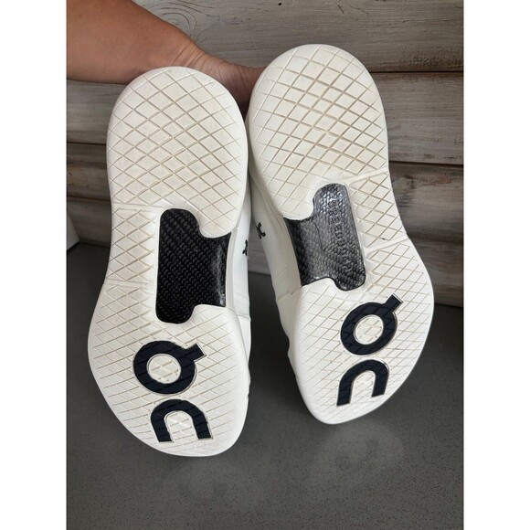 On THE ROGER Pro Undyed-White / Black Men's Tennis Shoes Roger Federer Size 12.5 - Picture 7 of 12